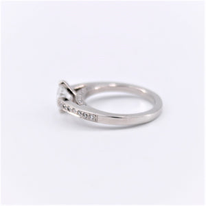 Platinum and CZ Engagement Ring