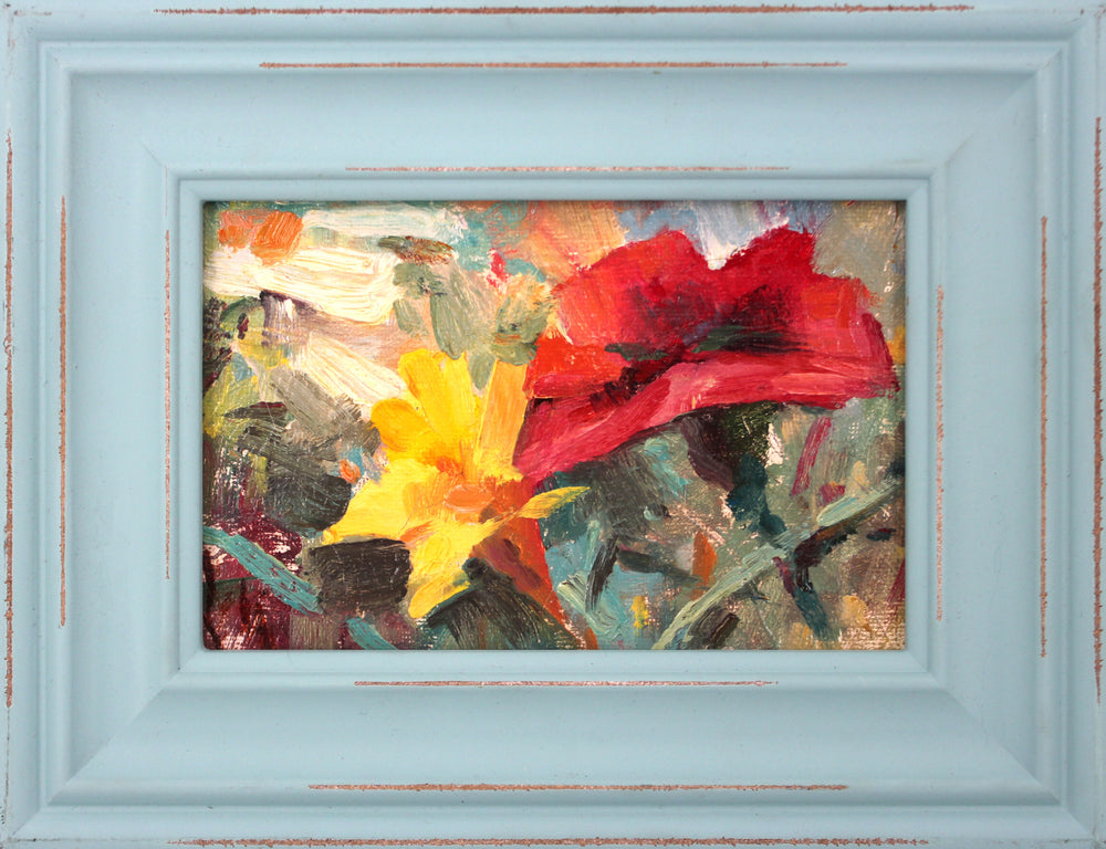"Flowers" Framed Oil Mini by Phil Lear