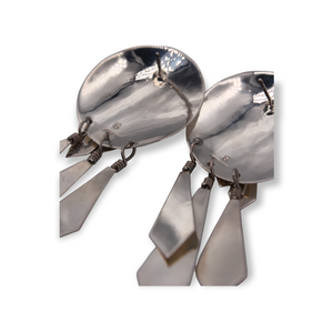 Large Shield Dangle Earrings