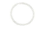 SILVER THICK OVAL LINK NECKLACE