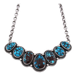 Randall Endito: Egyptian Turquoise 7 Stone Necklace