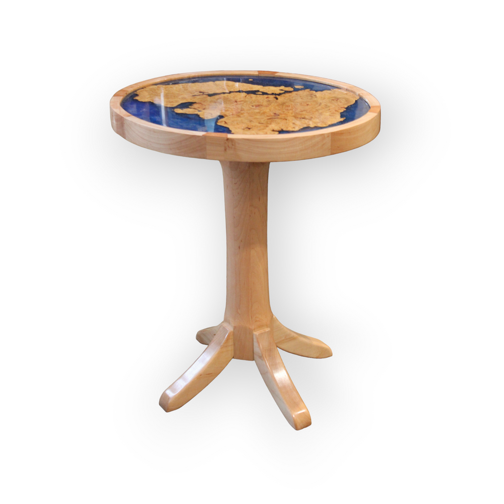 Epoxy Maple Oval Table