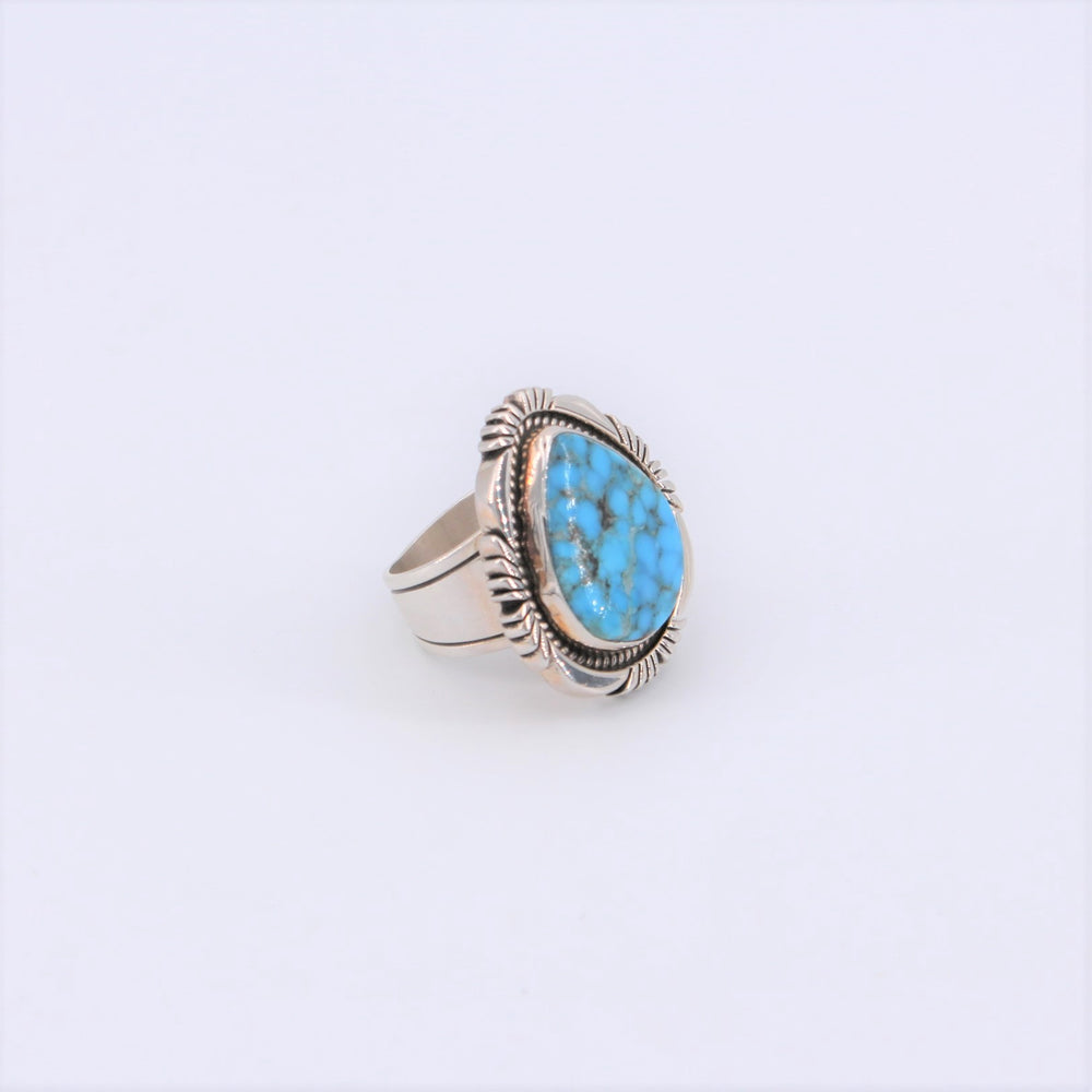Turquoise 'Egg' Rope & Cutout Ring