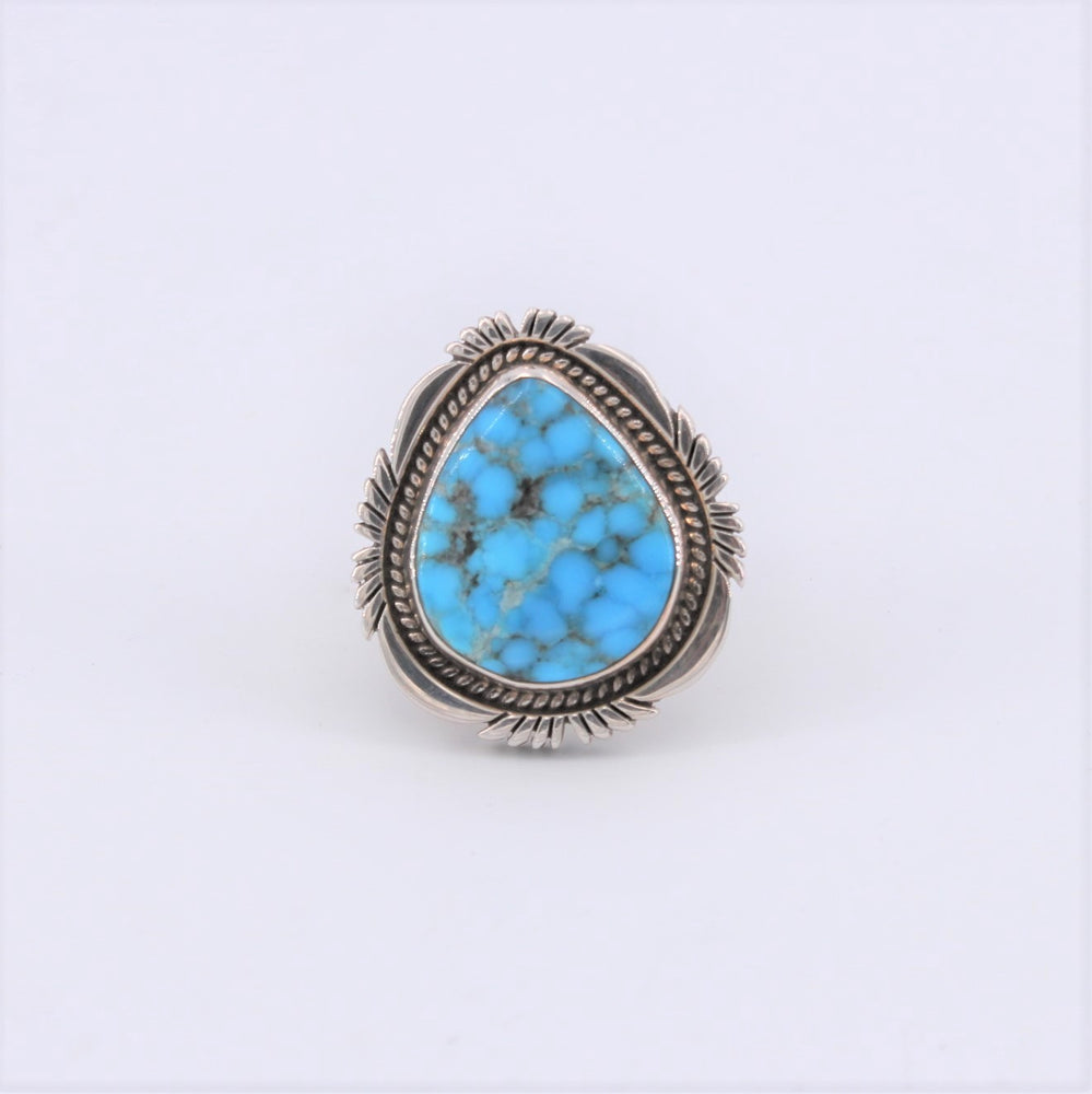 Turquoise 'Egg' Rope & Cutout Ring