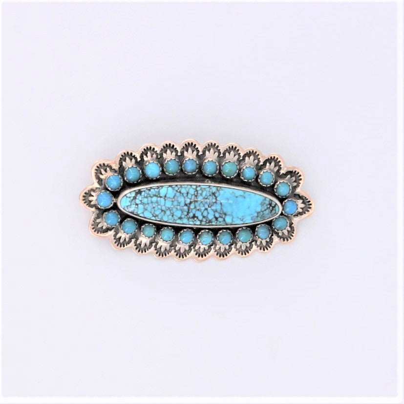 Turquoise Petit Point Pin