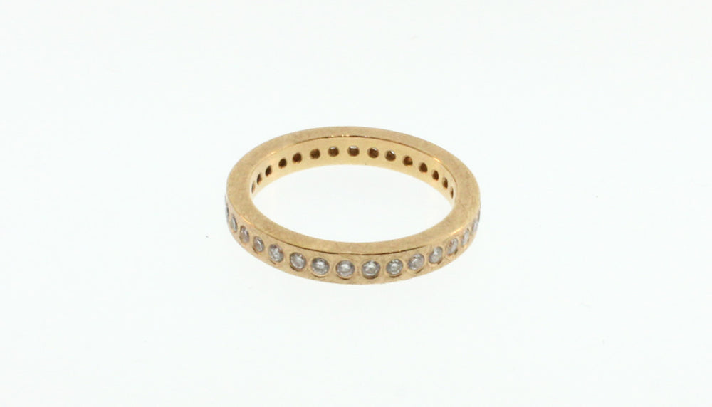 Rose Gold White Diamond Ring