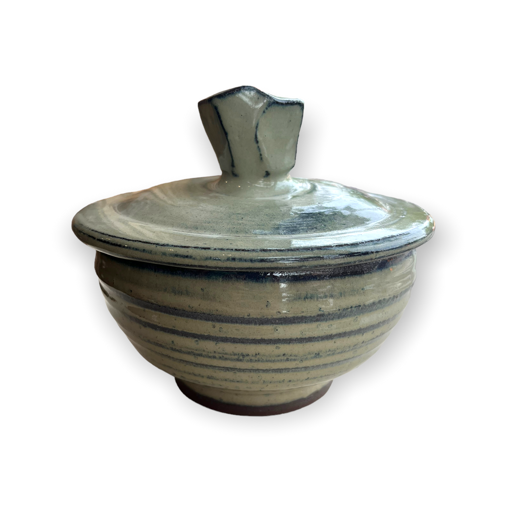 Olive Green Bowl with Lid