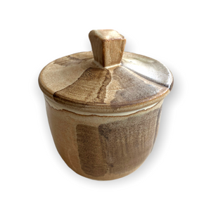 Small Brown Canister with Lid