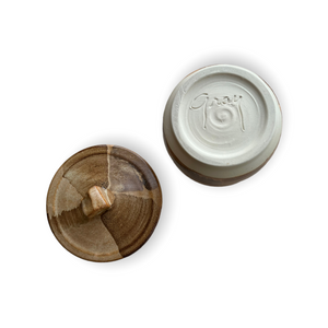 Small Brown Canister with Lid