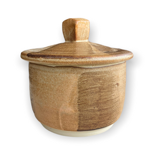 Small Brown Canister with Lid
