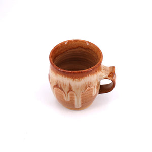 Tan And White Ceramic Mug