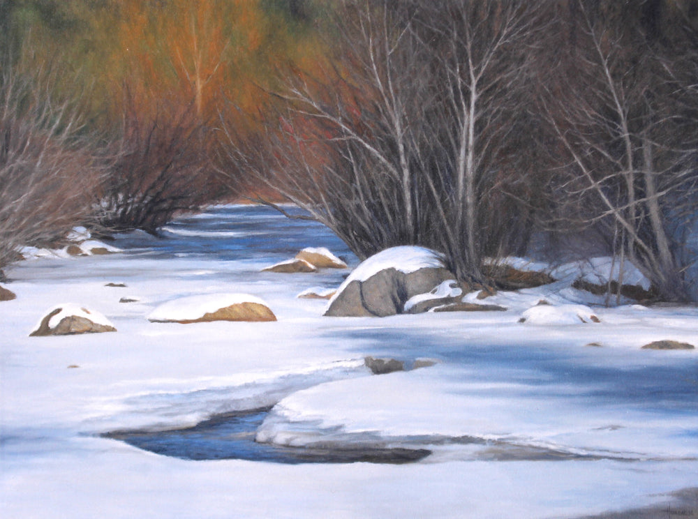 "Winter Stream Morning" Print by Christopher Hureau