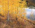 "Aspens by the Lake" Large Print by Christopher Hureau