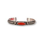 Narrow Red Coral Cuff