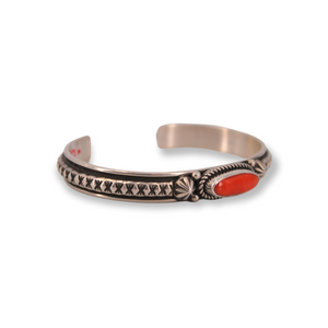 Narrow Red Coral Cuff