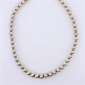 16in.  Sterling Silver Navajo Pearl Necklace