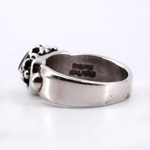 Diamond-Shaped Labradorite Sterling Silver Ring