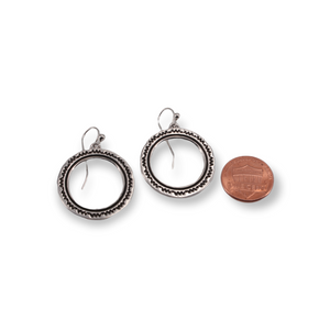 Stamped Circle Dangle Earring