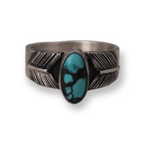 Blue Turquoise Arrow Ring.
