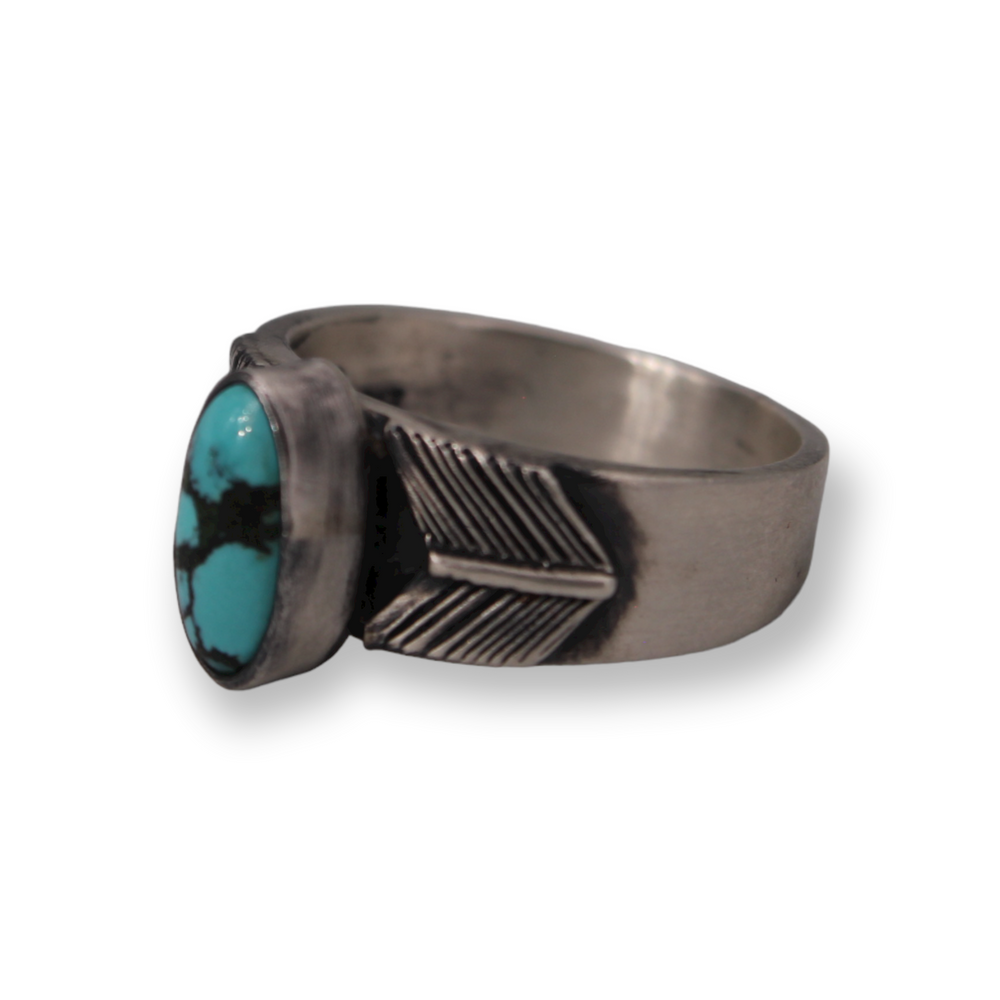 Blue Turquoise Arrow Ring.