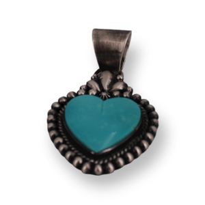 Kingman Turquoise Heart Pendant