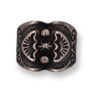 Wide Stamped Concho Ring