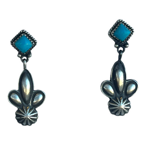 Silver Filigree and Turquoise Earrings