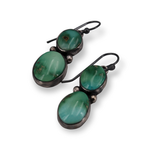 Sonoran Gold Two Stone Turquoise Earrings