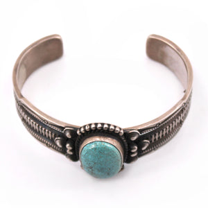 Oval Turquoise Cuff with Cutout Band