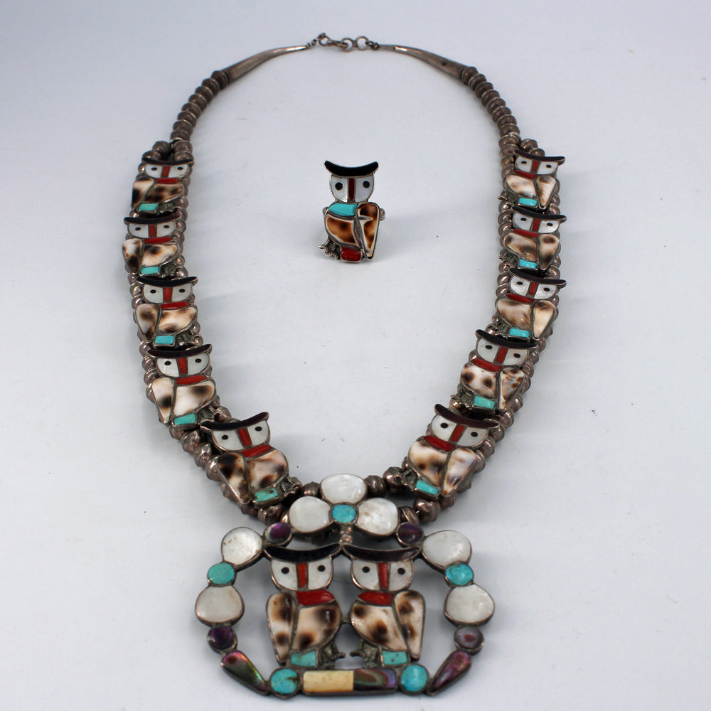 Navajo Native American Sterling Silver & Turquoise Squash Blossom Necklace  | eBay