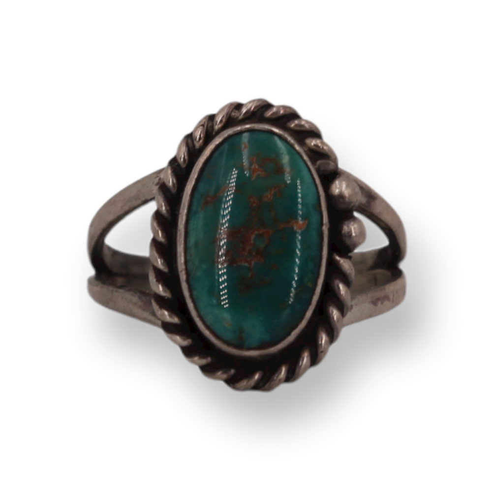 Turquoise Twisted Bezel Ring