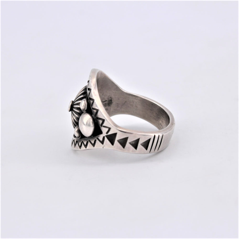 Sterling Silver Bubble & Stamp Ring