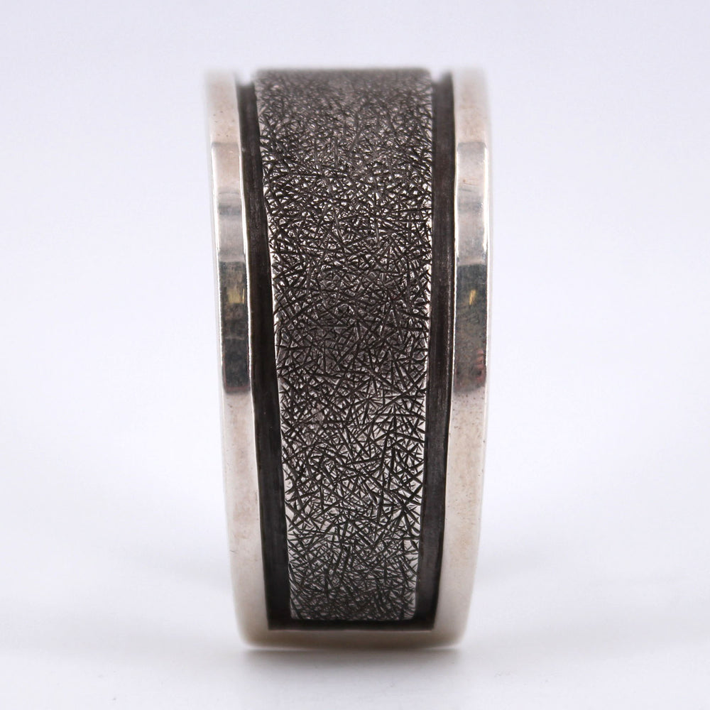 Sterling Silver Textured Cuff by Craig Agoodie