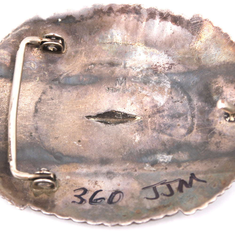 Vintage Sterling Silver Concho Belt Buckle