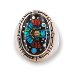 Galactic Inlay Oval Ring