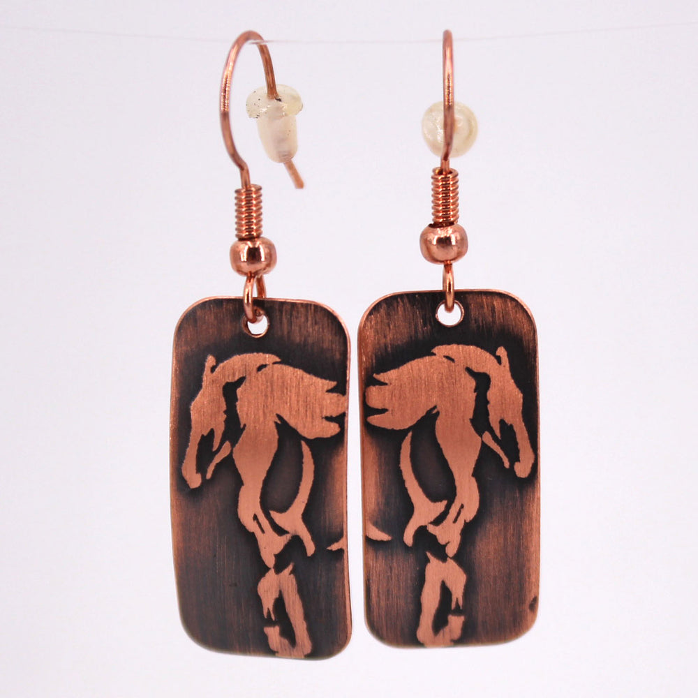 Horse Copper Earrings
