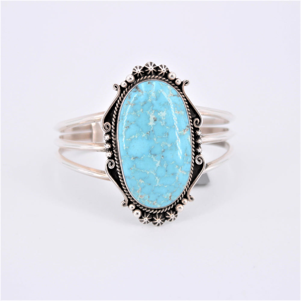 Three Wire Oval Turquoise Cuff