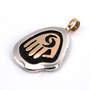 Gold And Silver Hand Pendant