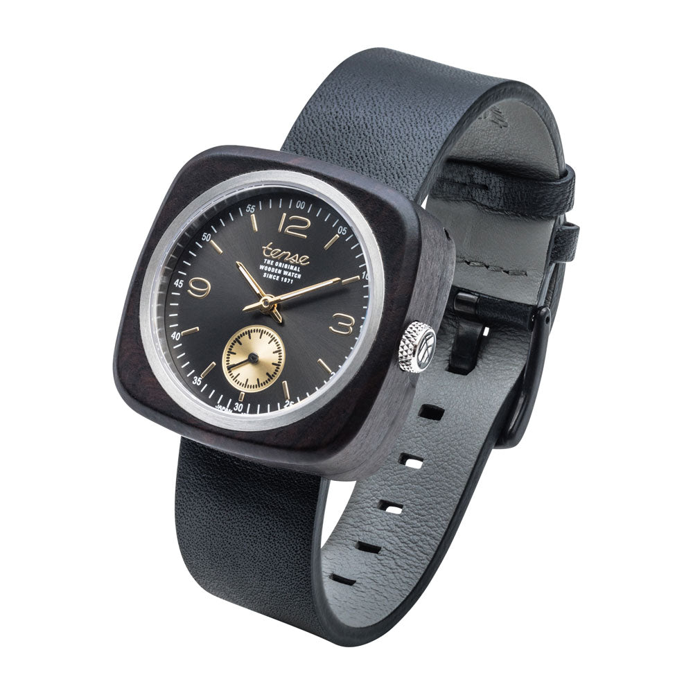 Dark Blue Leather Robson Leadwood Watch