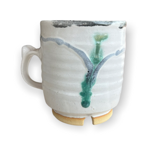 White/Green Ceramic Mug